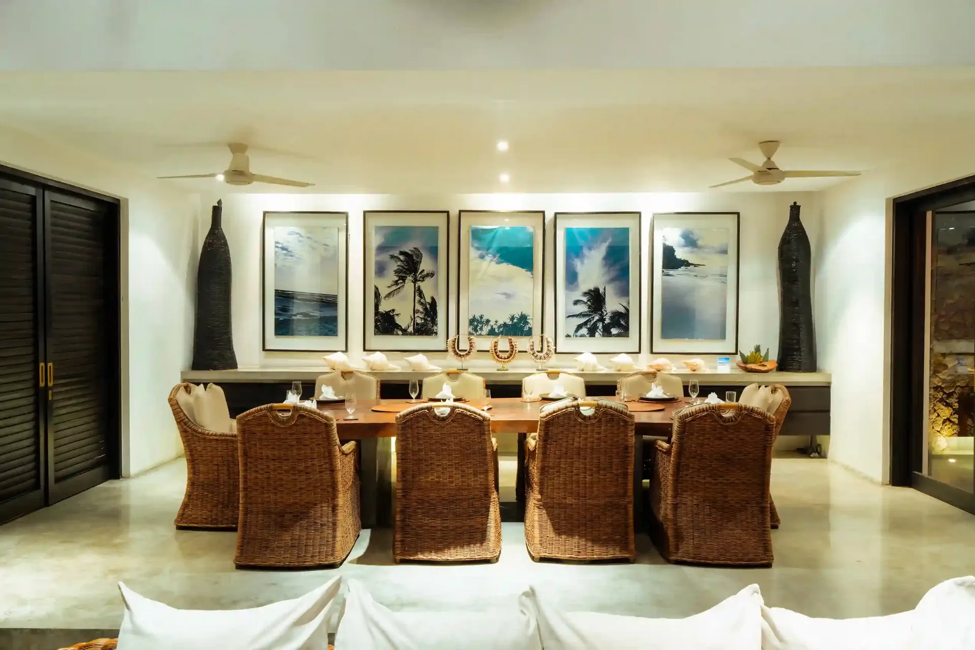 Dining room of a family villa in Canggu